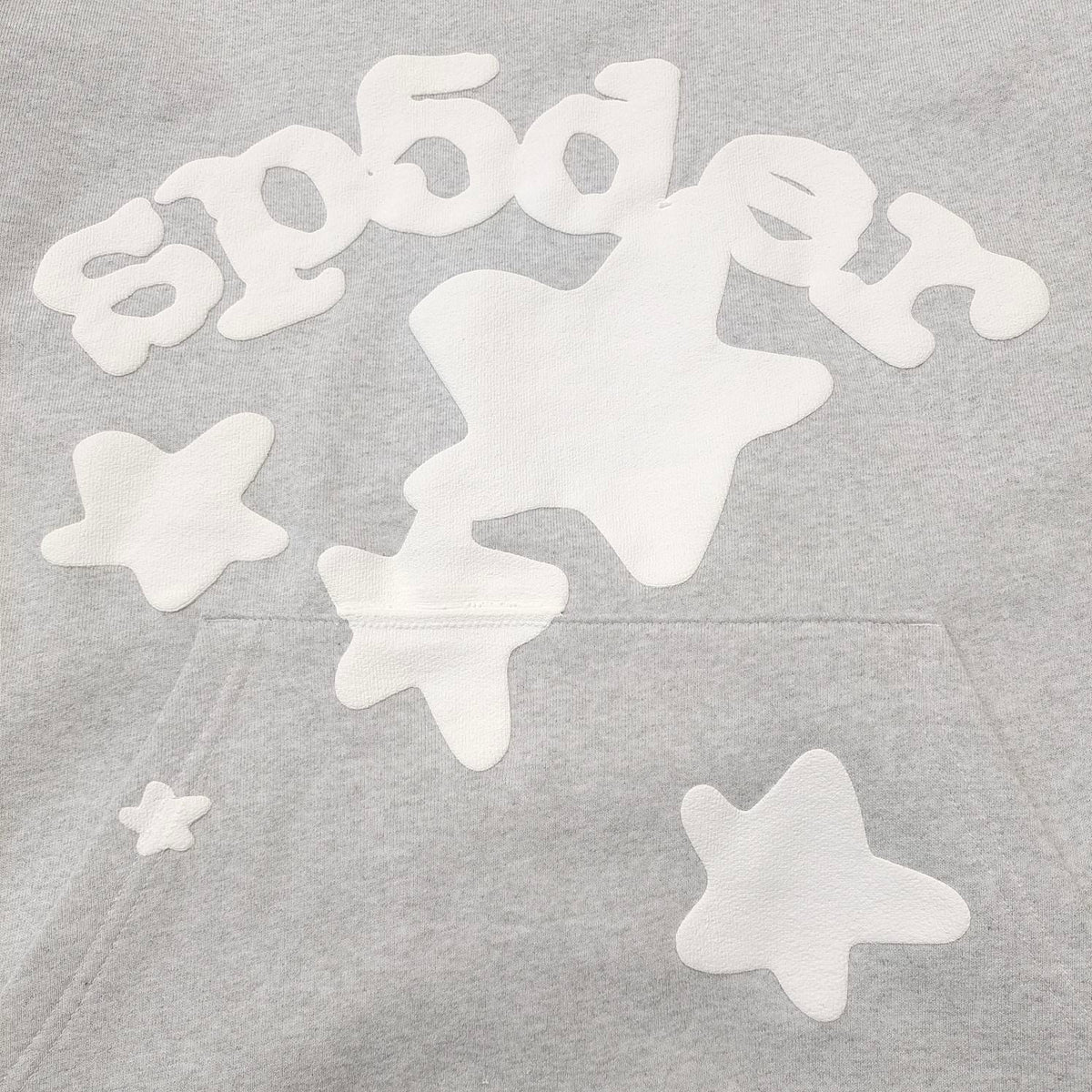 Grauer Baumwoll-Pullover mit Sternenprint – Herren