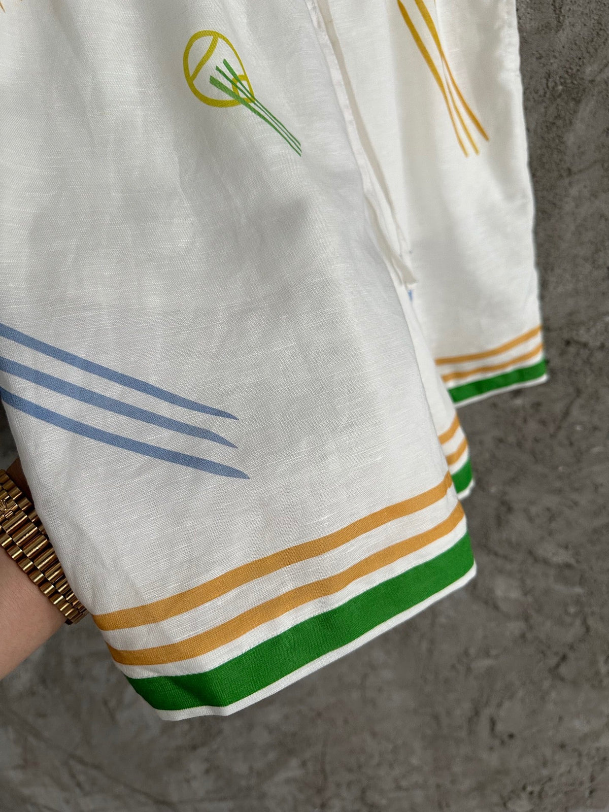 Embroidered Silk Shorts - Men's