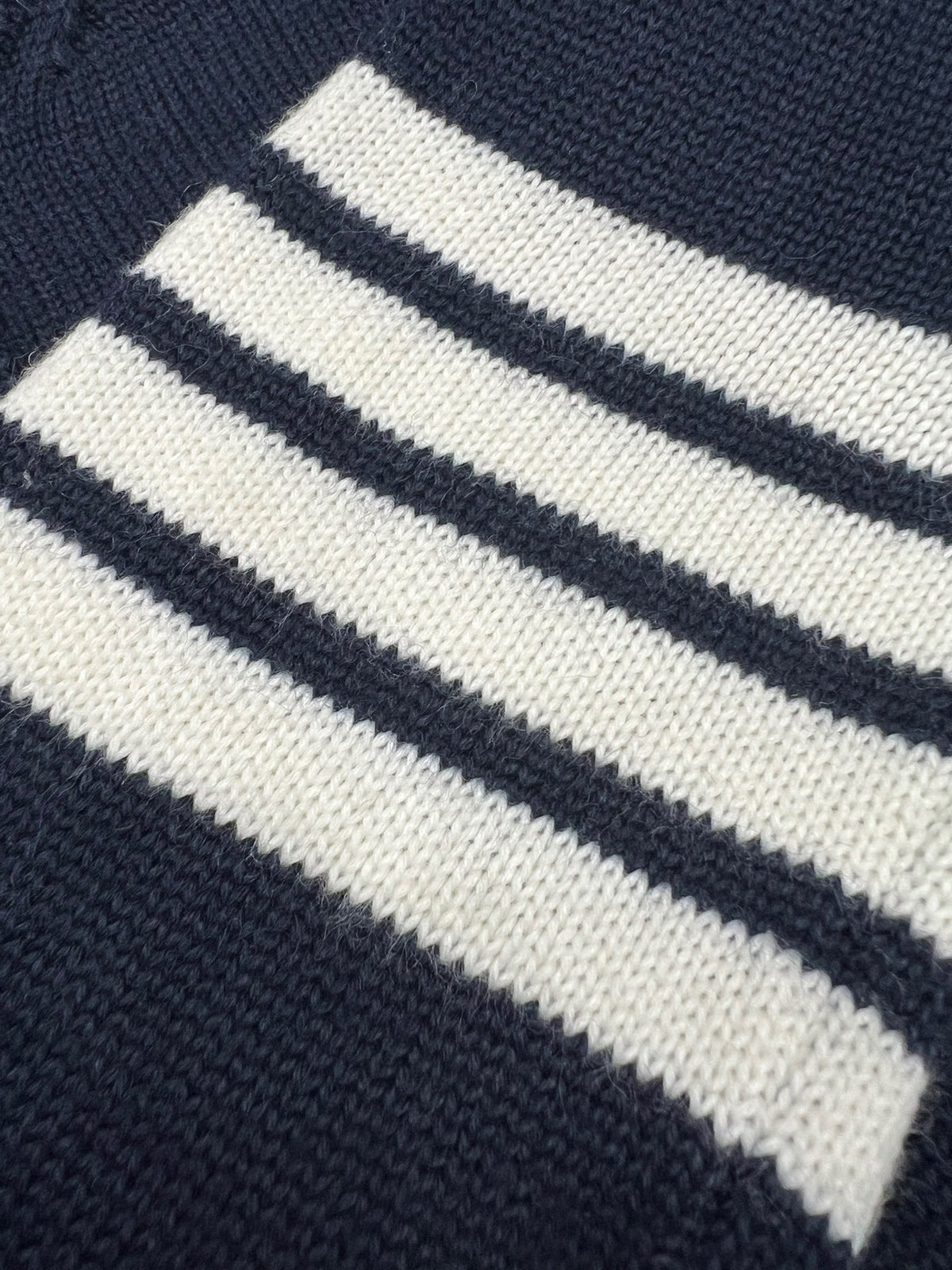 4-Bar Cardigan Navy Knit - Men's