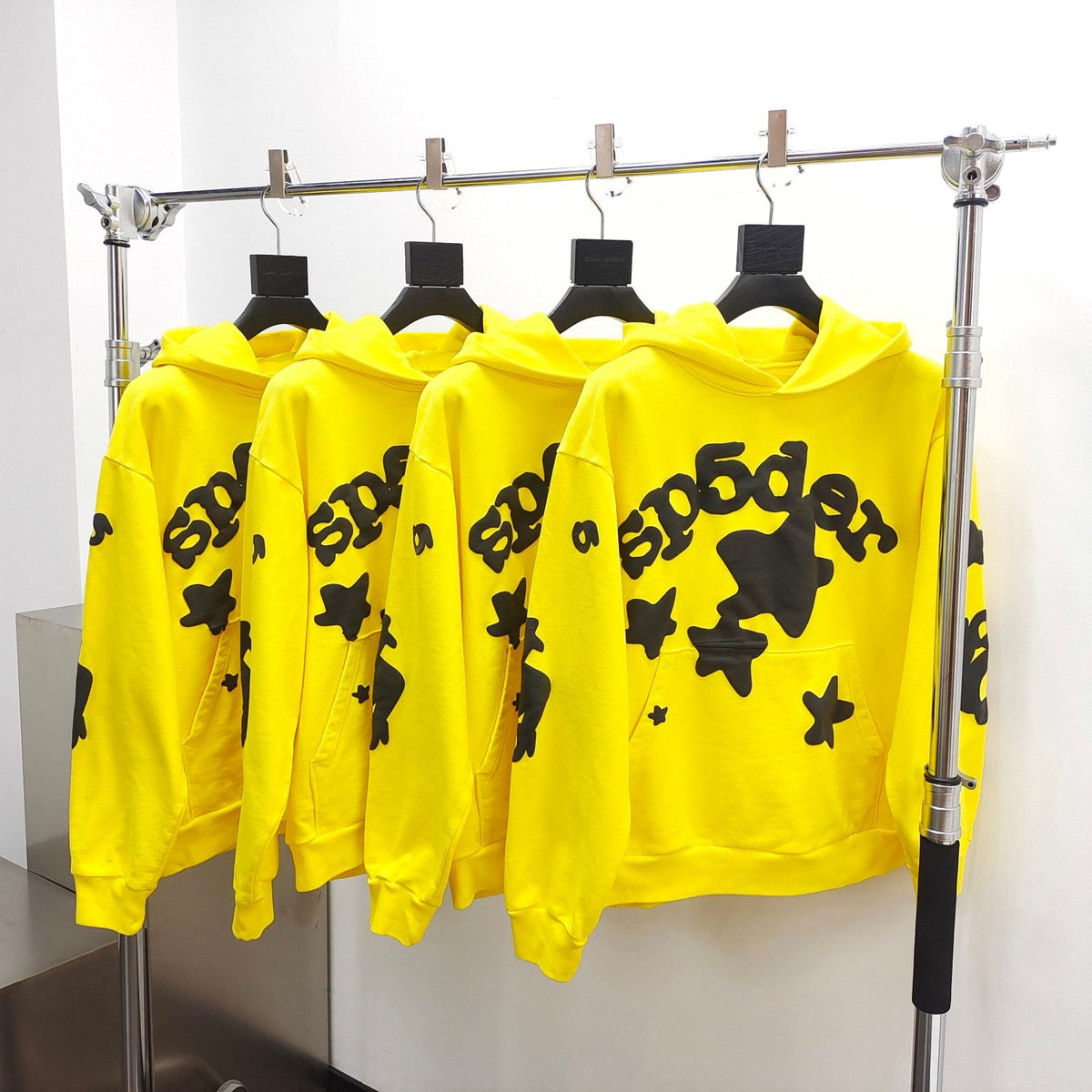 Yellow Cotton Star Print Pullover - Men's