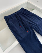 Marineblauer Velours Hosenrock mit Kordelzug – Damen