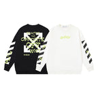 Grünes Graffiti-Pfeil-Sweatshirt – Herren
