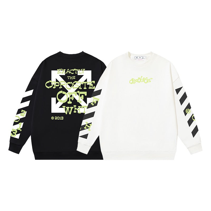 Grünes Graffiti-Pfeil-Sweatshirt – Herren