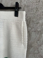 Cream Knit Check Hem Drawstring - Men's