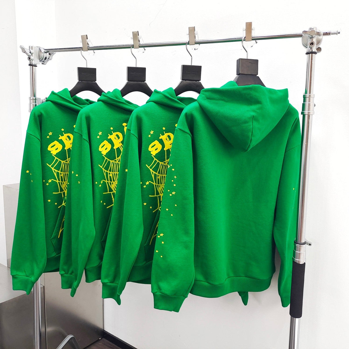 Green Cotton Web Print Pullover – Herren