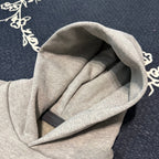 Pinker Baumwoll-Pullover mit Brustaufdruck – Herren