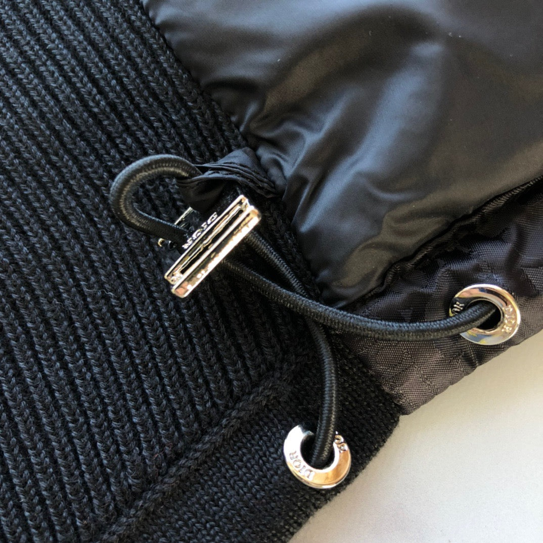 Dunkelblaue und schwarze Pufferjacke – Herren