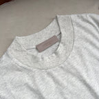 Graues Baumwoll-T-Shirt mit Logo-Print, Kurzarm – Herren