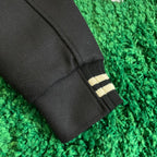 Navy Wool Contrast Trim Varsity - Men's