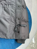 Schwarz-weißer Parka – Herren