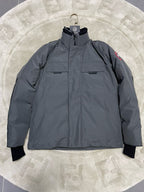 Schwarzer Nylon-Daunenparka – Herren