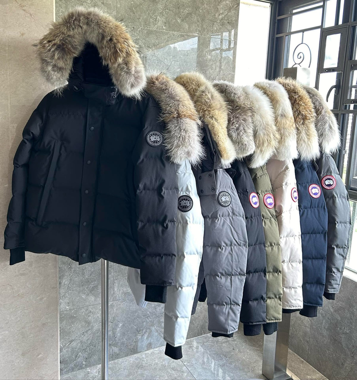 Black and White Parka - Men's