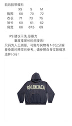 Marineblauer Baumwoll-Pullover mit Text-Logo – Herren