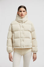Daos Corduroy Down Jacket – the high-impact design has a high neck and a detachable hood, while longue saison – LUX VERSE Luxury Designer Fashion Outlet