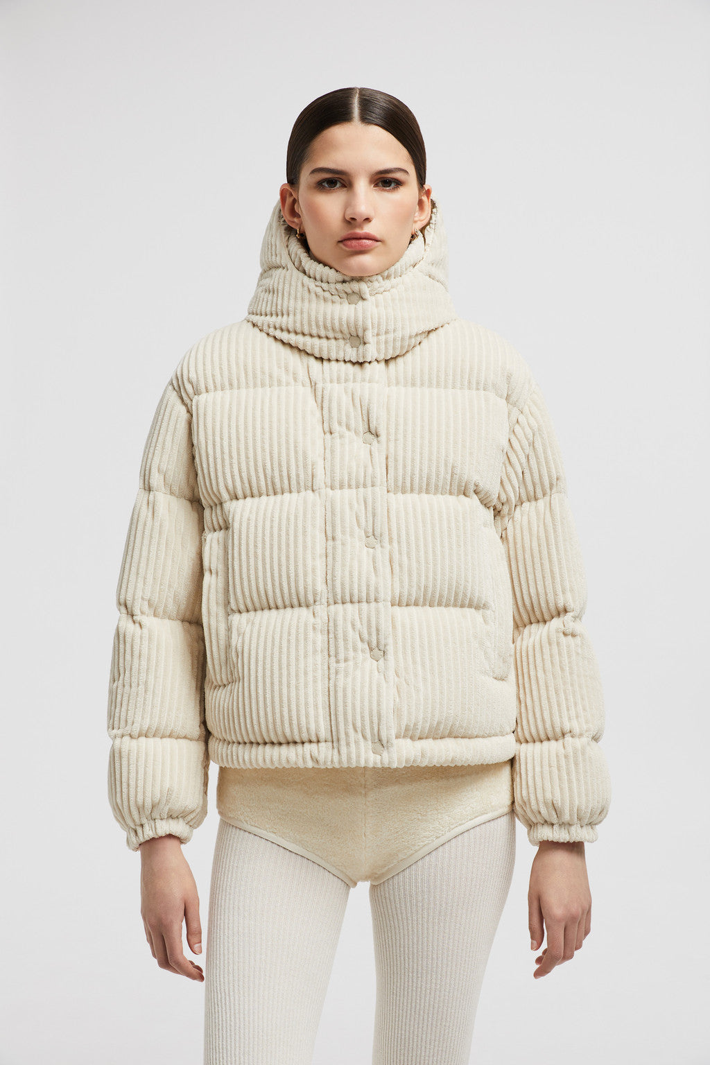 Daos Corduroy Down Jacket – the high-impact design has a high neck and a detachable hood, while longue saison – LUX VERSE Luxury Designer Fashion Outlet