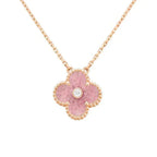 Clover 15mm Diamond Rhodonite Necklace – LUX VERSE Luxury Designer Fashion Outlet
