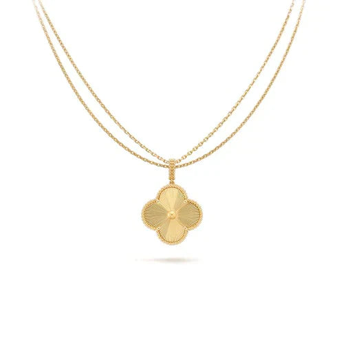 Clover  Large 25mm Laser Necklace Gold – LUX VERSE Luxury Designer Fashion Outlet