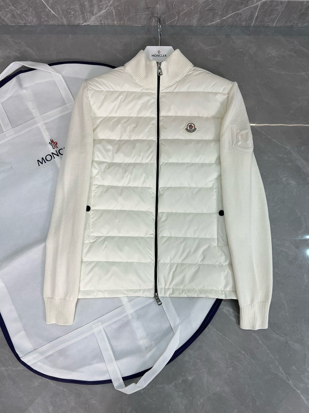 Black and White Puffer Jacket - Women's