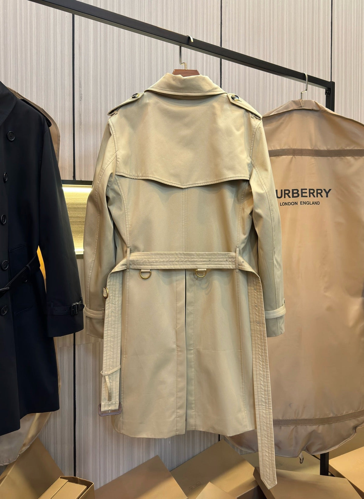 Marineblauer Trenchcoat für Herren
