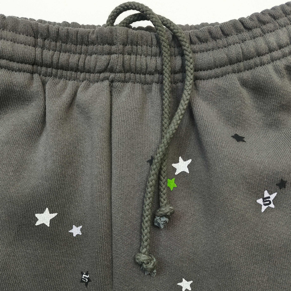 Grey Cotton Graphic Joggers - Men's