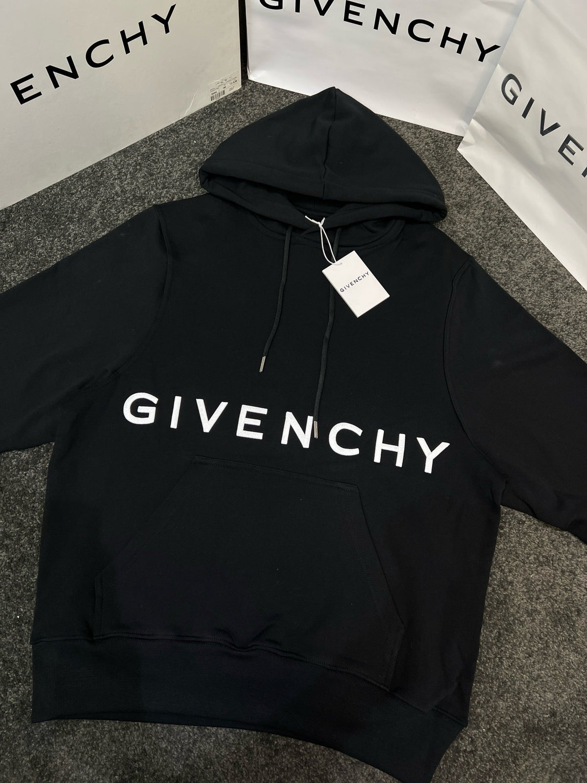 Navy Cotton Logo Pullover - Men's