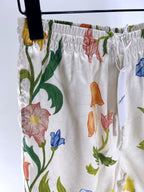 Botanical Print Silk Shorts - Men's