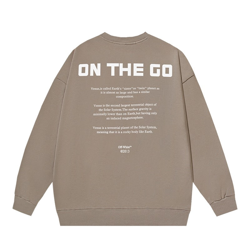 Black Cotton Planet Graphic Crewneck – Herren