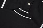 Black Wool Text Logo Varsity - Men's