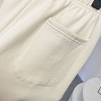 Black Cotton Logo Joggers - Men's