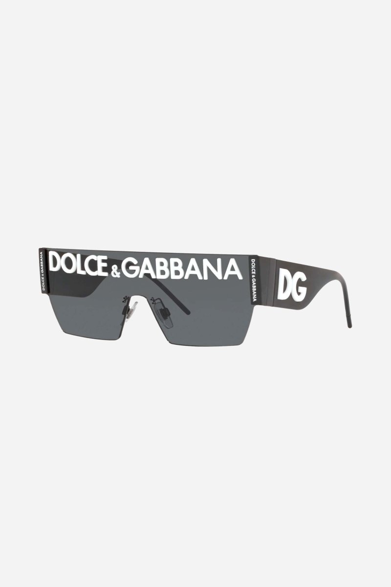 Grey mask sunglasses with logo – out for their unmistakable style, where attention to detail and quality – LUX VERSE Luxury Designer Fashion Outlet
