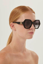 Hexagonal black sunglasses – craftsmanship, refinement and timeless elegance: the & Sunglasses – LUX VERSE Luxury Designer Fashion Outlet