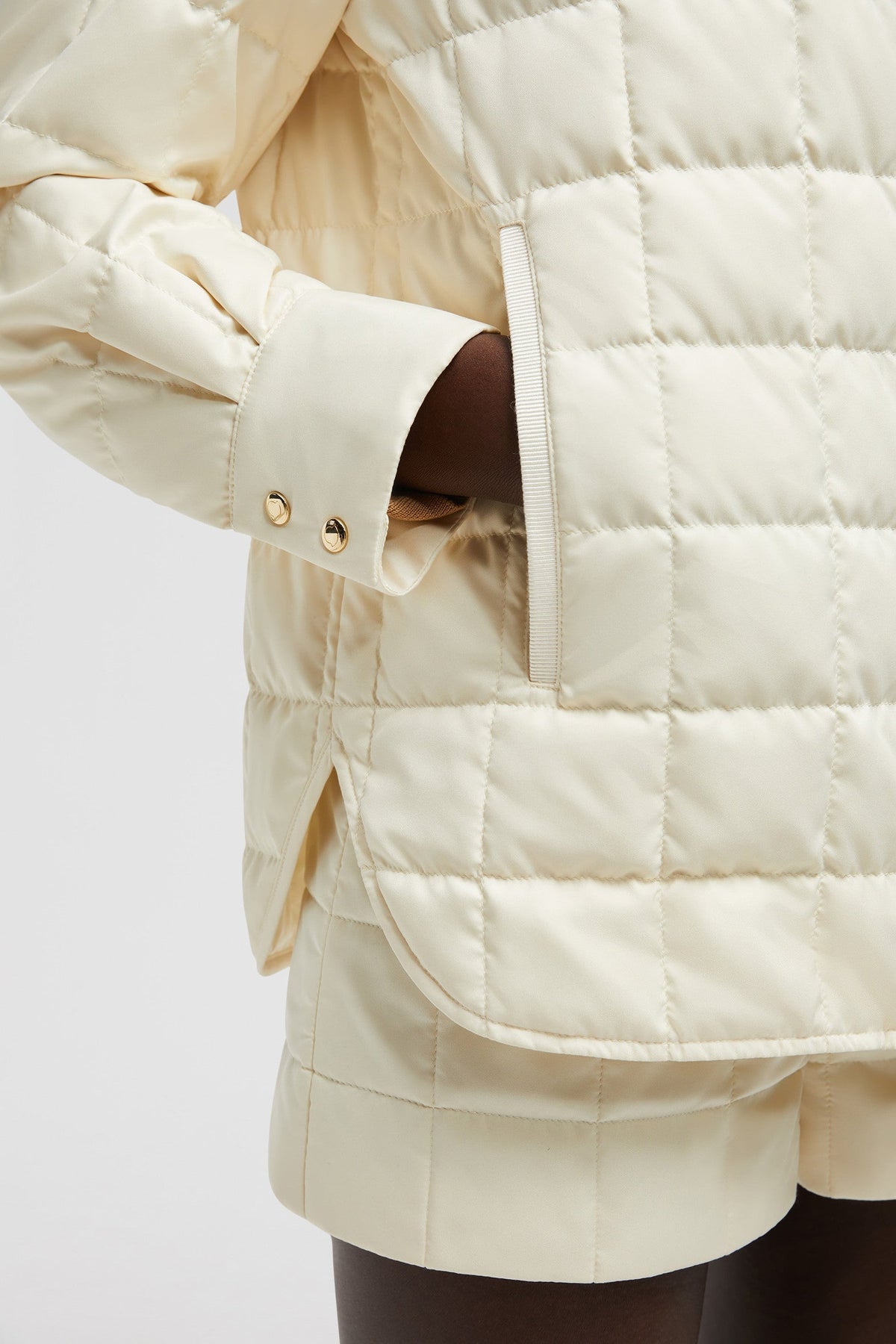 Down-Filled Shirt – the polyester button up features longue saison lining while a collar is a subtle nod – LUX VERSE Luxury Designer Fashion Outlet