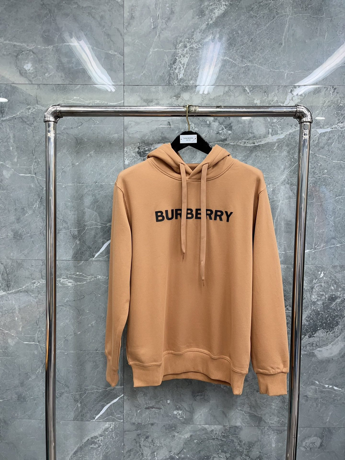 Black Cotton Bold Text Pullover - Men's