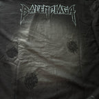 Black Cotton Washed Graphic Pullover - Men's