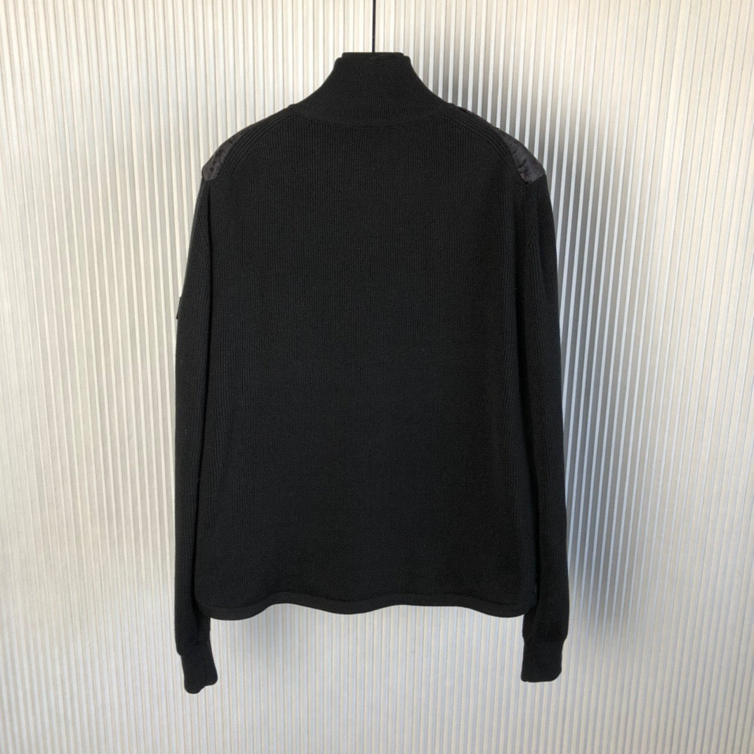 Dunkelblaue und schwarze Pufferjacke – Herren