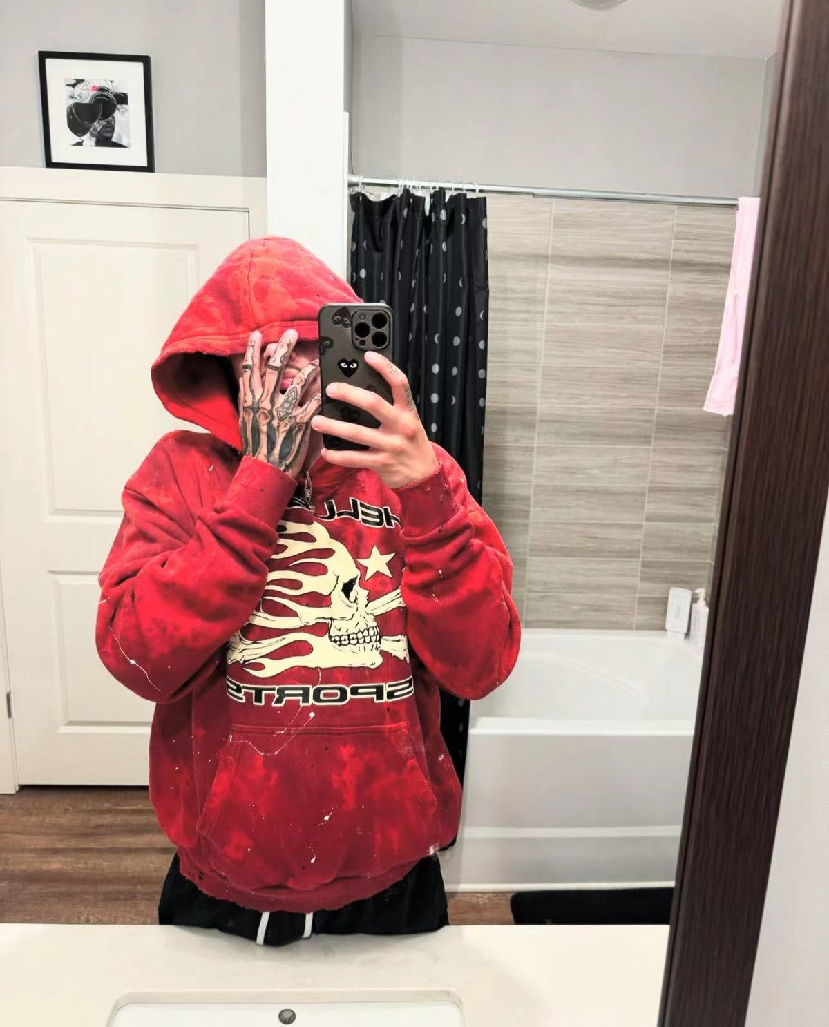 Dark Red Hoodie - Men's