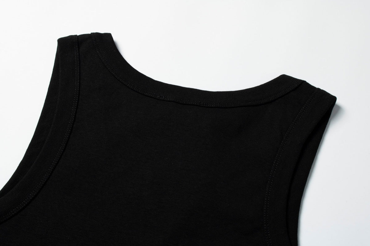 Schwarz-weißes Tanktop – Herren