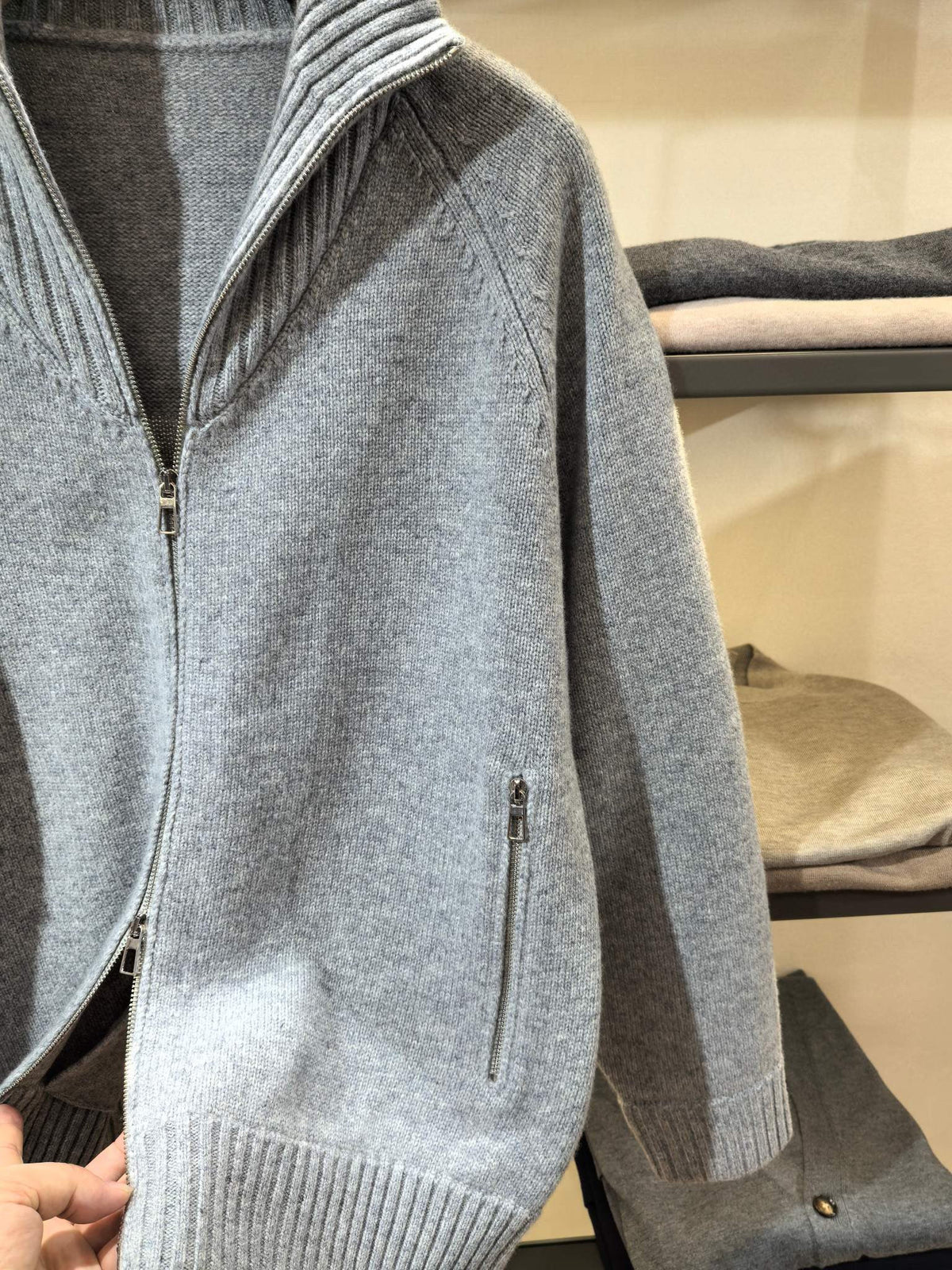 Oatmeal Grey Sweater - Men's