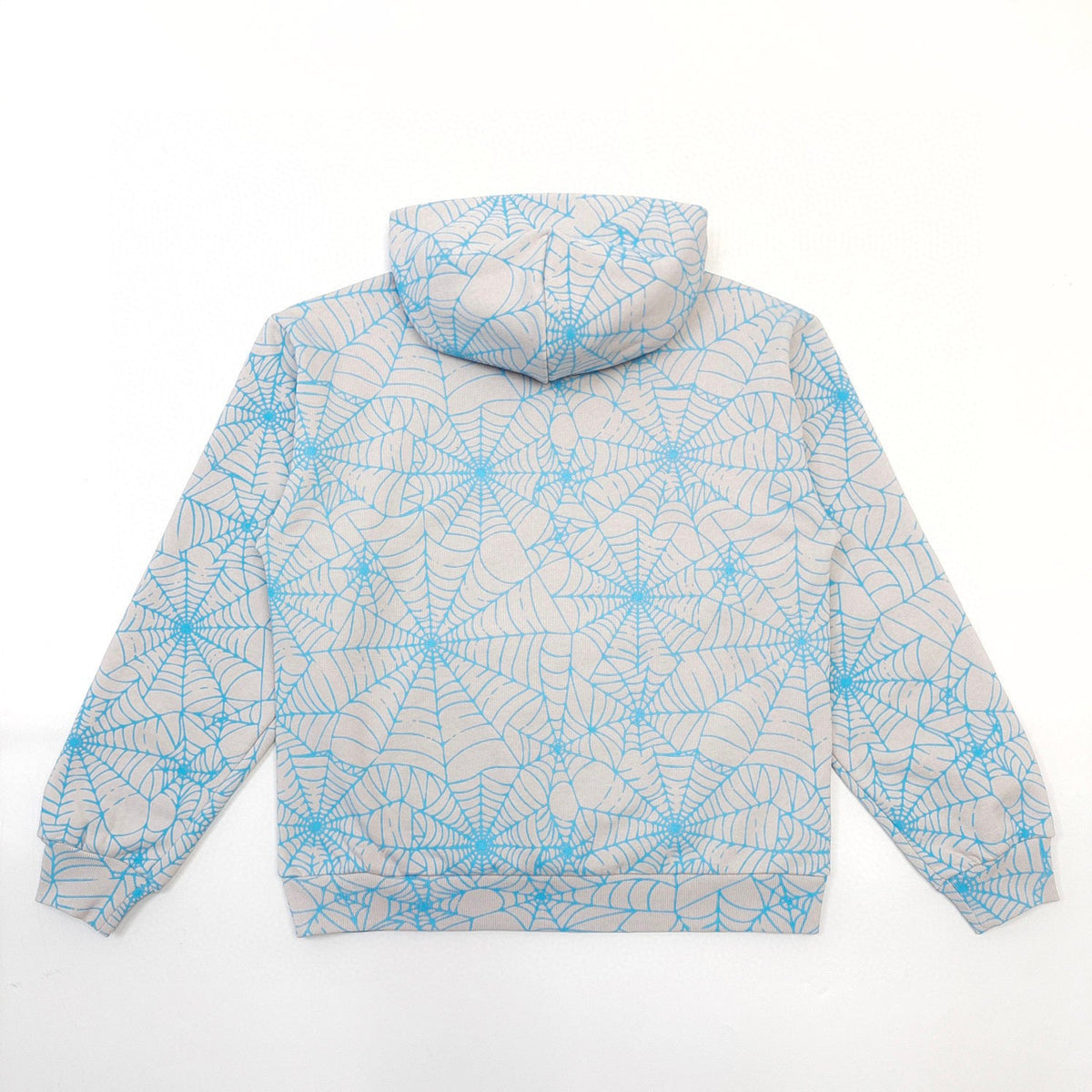White Cotton Web Print Pullover - Men's