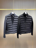 Black and Grey Puffer Jacket - Men's