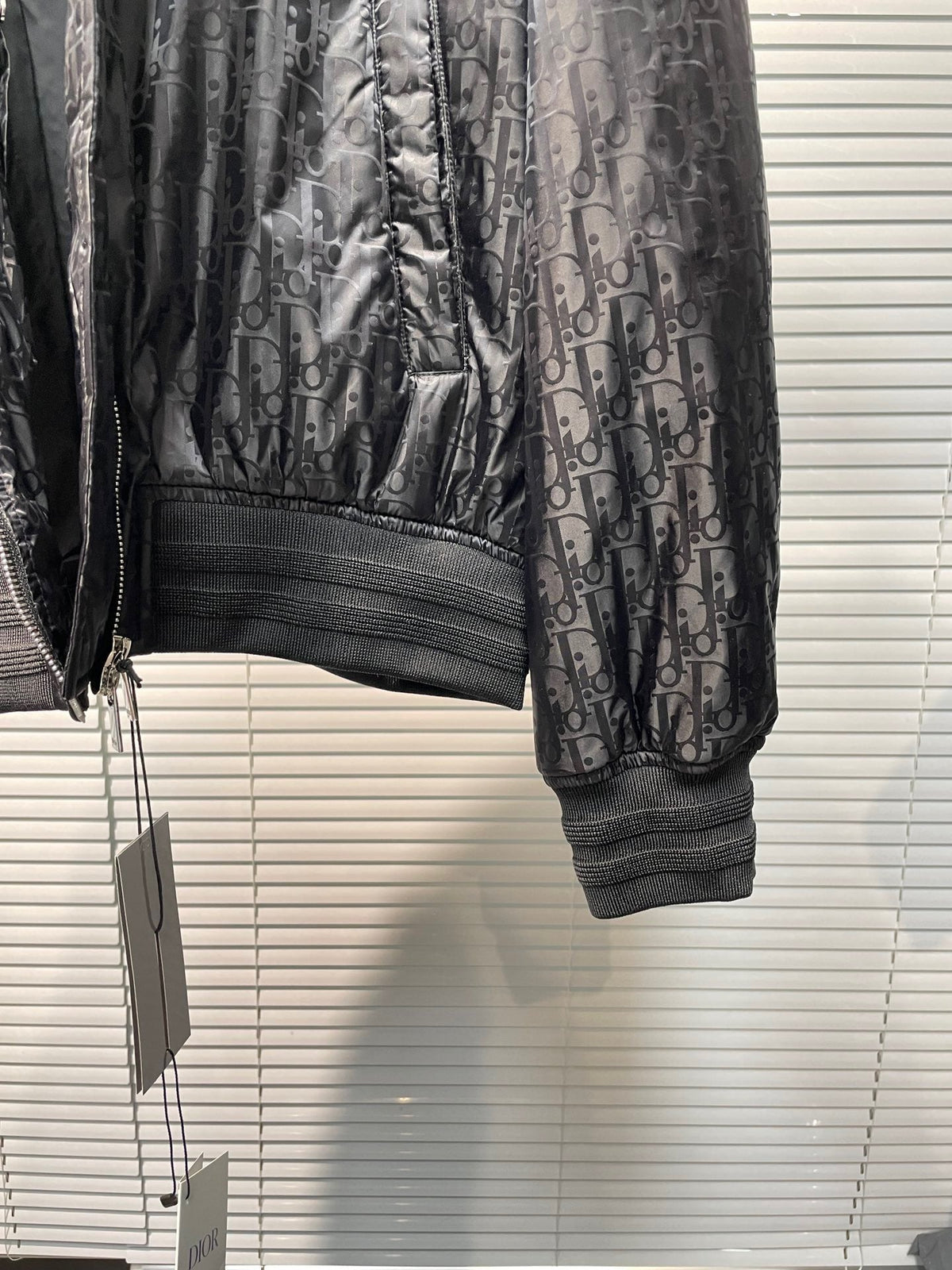Schwarzer Stepp-Bomber aus Nylon – Herren