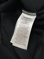 Rundhals-Sweater aus schwarzer Baumwolle mit Karostreifen – Herren