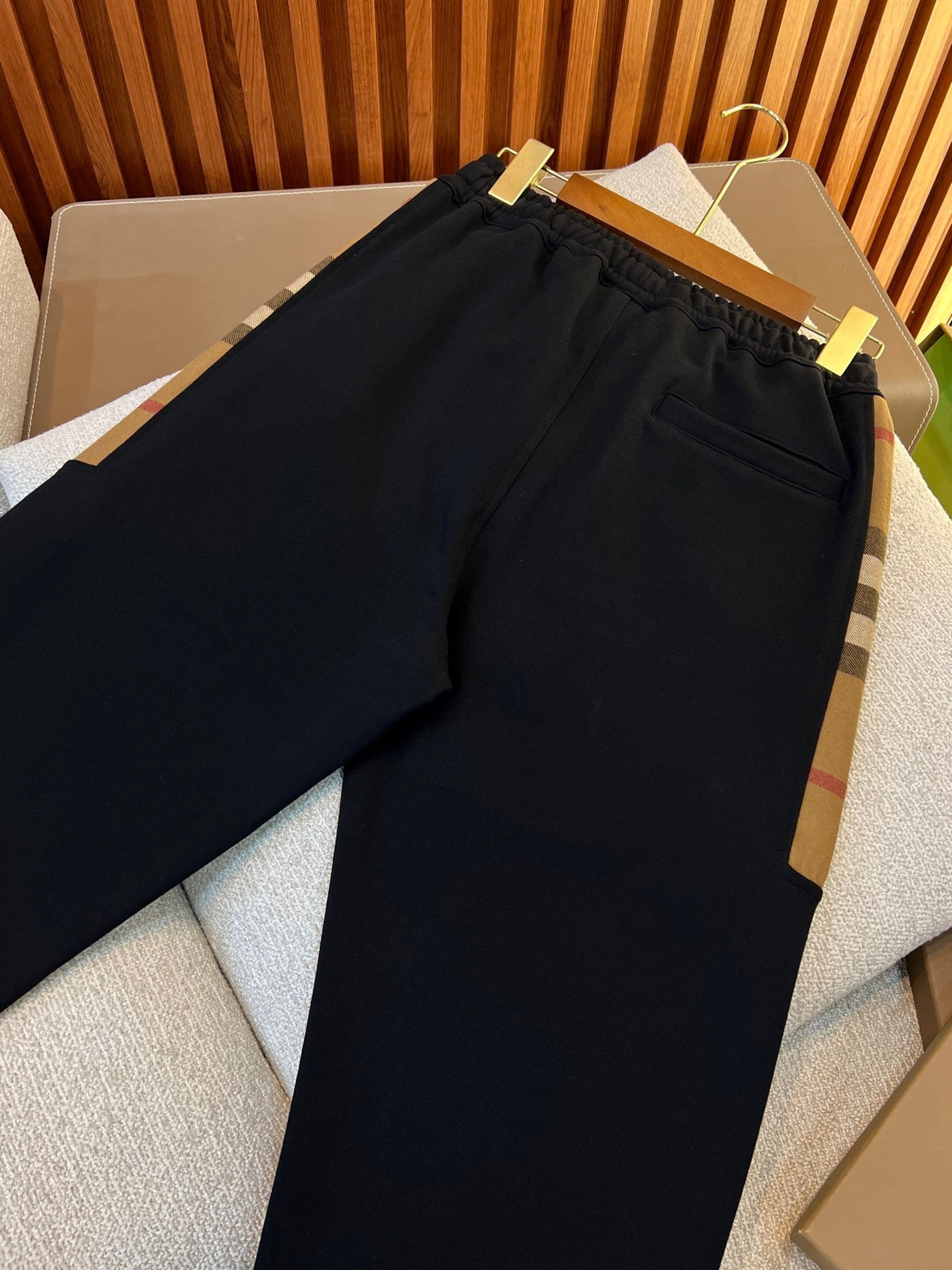 Black Cotton Cuffed Joggers - Men's