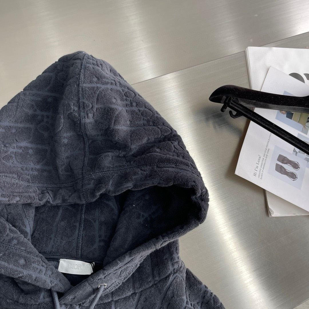 Schwarze Baumwolljacke mit Reißverschluss – Herren