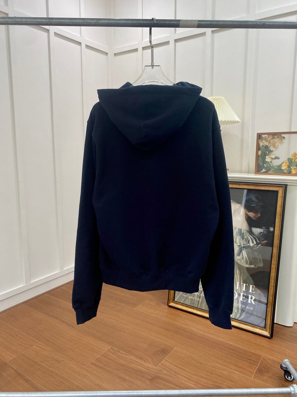 Marineblauer Baumwollpullover einfarbig – Herren