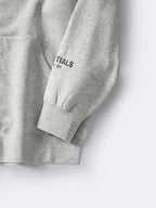 Weißer, unifarbener Reißverschluss-Hoodie aus Baumwolle – Herren