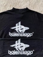 Schwarzes Baumwoll-Rundhals-Sweatshirt mit Logo – Herren