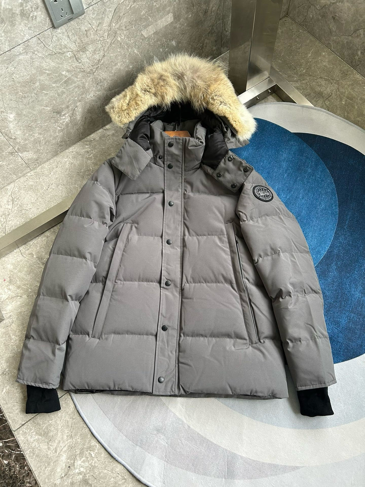 Black and White Parka - Men's