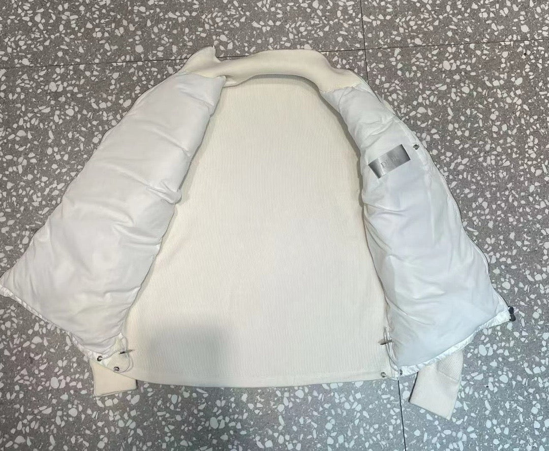 Marineblau Nylonstrickärmel Gesteppt - Herren