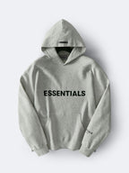 Grauer Baumwoll-Logo-Pullover - Herren